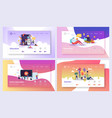 online education course landing page set vector image vector image