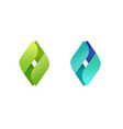 leaf green bio abstract logo or nature vector image vector image
