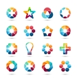 logo templates set abstract circle creative signs vector image