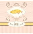 pastry hand drawn card vector image