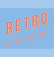 retro font and alphabet stock vector image