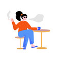 smoker flat icon vector image vector image