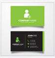 add user account icon business card template vector image vector image