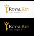 royal key logo vector image