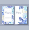 floral blue banners vector image vector image