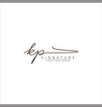kp signature logo - initial letter vector image
