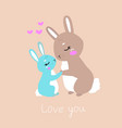 love you rabbits vector image