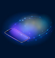 realistic isometric smartphone concept digital vector image