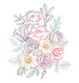 vintage floral composition vector image