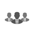 simple flat businessman team icon silhouette vector image vector image