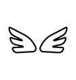 wings angel icon isolated contour vector image