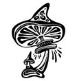 mystical psychedelic mushroom vector image