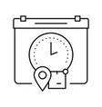 shipping delivery time line icon vector image vector image