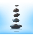spa stones on a blue background vector image vector image