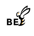 bee logo vector image vector image