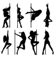pole dance women vector image