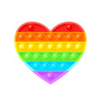 pop it heart color addictive kid game for finger vector image