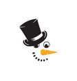 snowman with a hat vector image