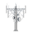 station receiving signals and waves transmitter vector image