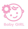 baby girl face icon symbol isolated background vector image