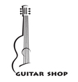 icon with guitar vector image