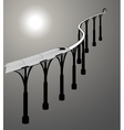 train on the bridge dynamic composition vector image vector image