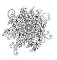 floral pattern in black and white vector image