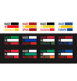 set labels made in spain italy germany vector image vector image