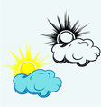 sun in the clouds symbol vector image