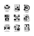 financial literacy icon set vector image