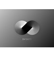 silver infinity business logo template eternity vector image