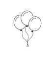 3 balloons vector image vector image