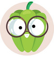 happy funny bell pepper cartoon mascot vector image vector image