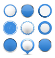 blue round buttons vector image vector image
