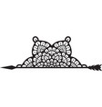 half mandala and arrow symbol vector image vector image