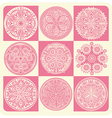 indian ornament kaleidoscopic floral pattern vector image