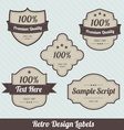 retro labels vector image vector image