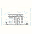 bank - modern thin line design style vector image