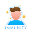 immune system concept medical shield surrounded vector image vector image