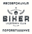 square sanserif font with contour vector image