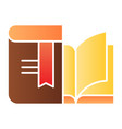 textbook and notebook flat icon student book vector image