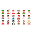 avatar in winter and christmas theme various vector image vector image