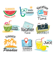 set of hand drawn summer signs and banners vector image