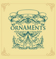 set ribbon design flourish engraving vector image vector image