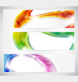 abstract colorful header set vector image