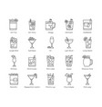cocktail icon set 4 alcoholic mixed drink vector image
