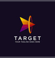 head arrow on target logo icon vector image