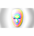 multicolored face on a light background carnival vector image