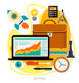 project planning trendy amoeba concept vector image