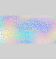 rainbow leopard background holographic foil vector image